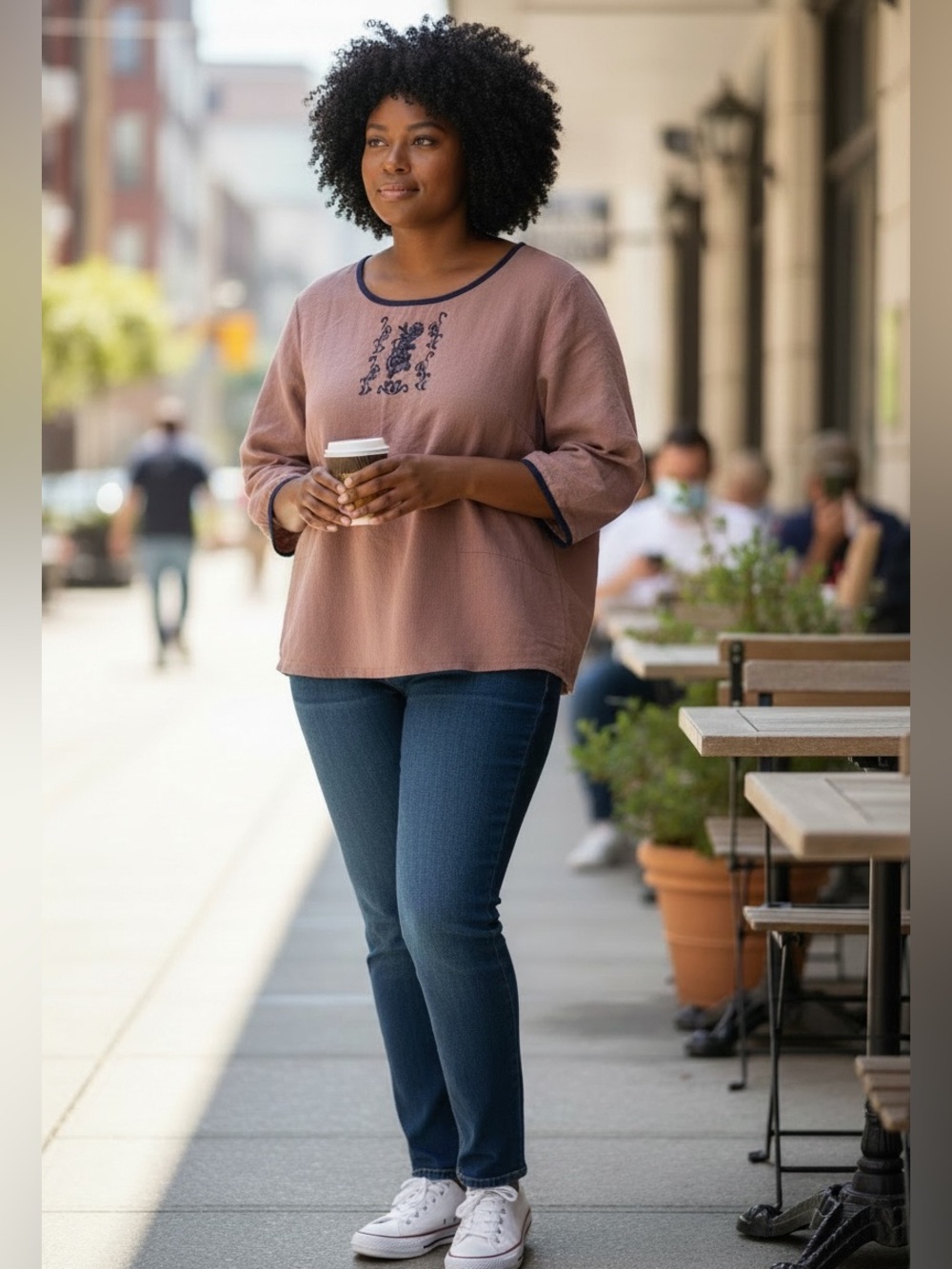 Embroidered Blouse‎ | Soft Boho Feminine Top
